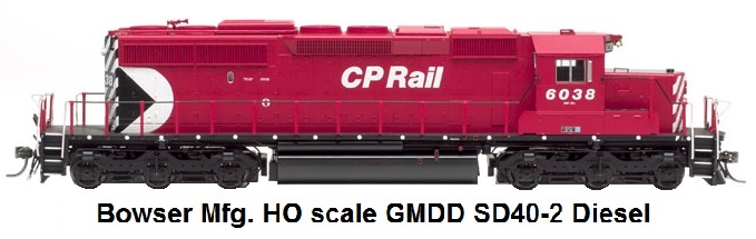 Bowser Trains HO scale GMDD SD40-2 diesel