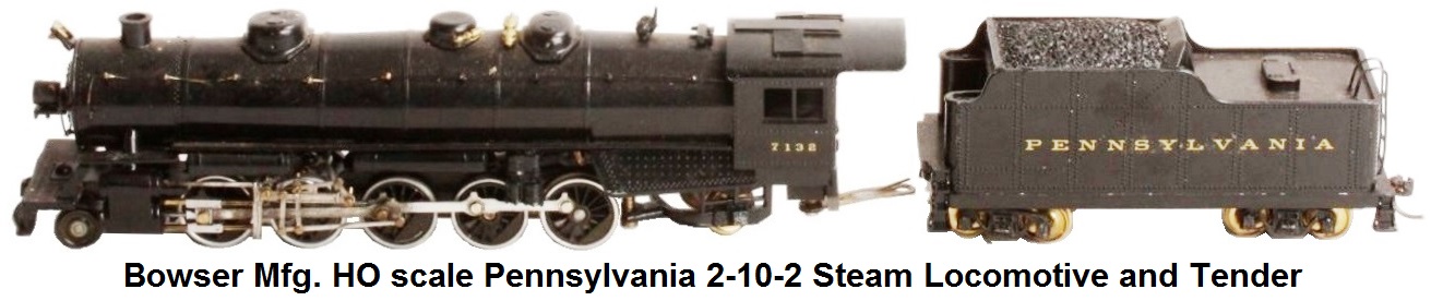 Bowser HO Scale Pennsylvania 2-10-2 Steam Locomotive and Tender